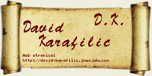 David Karafilić vizit kartica